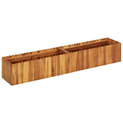 Helloshop26 - Jardinière lit surélevé plantes fleurs jardin 150 x 30 x 25 cm bois massif d'acacia
