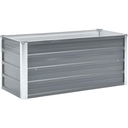 Helloshop26 - Jardinière lit surélevé plantes fleurs jardin acier galvanisé 100 x 40 x 45 cm gris