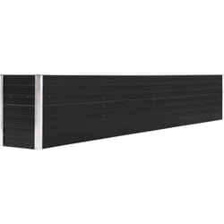 Helloshop26 - Jardinière lit surélevé plantes fleurs jardin acier galvanisé 320 x 40 x 45 cm anthracite