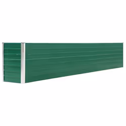 Jardiniere lit sureleve plantes fleurs jardin acier galvanise 320 x 40 x 45 cm vert