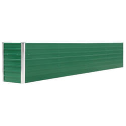 Jardiniere lit sureleve plantes fleurs jardin acier galvanise 320 x 40 x 45 cm vert