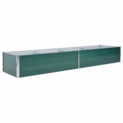 Jardiniere lit sureleve plantes fleurs jardin acier galvanise 320 x 80 x 45 cm vert