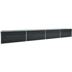 Helloshop26 - Jardinière lit surélevé plantes fleurs jardin acier galvanisé 600 x 80 x 45 cm anthracite