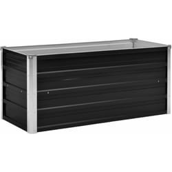 Helloshop26 - Jardinière lit surélevé plantes fleurs jardin anthracite 100 x 40 x 45 cm acier galvanisé