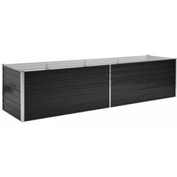 Helloshop26 - Jardinière lit surélevé plantes fleurs jardin 320 x 80 x 77 cm acier galvanisé anthracite