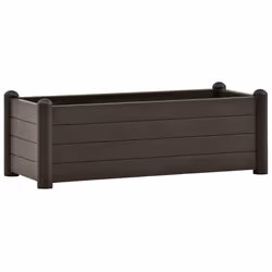 Jardiniere lit sureleve plantes fleurs jardin PP moka 100 x 43 x 35 cm