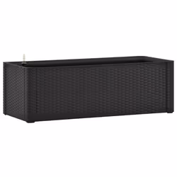 Jardiniere lit sureleve plantes fleurs jardin systeme arrosage 100 x 43 x 33 cm anthracite