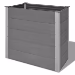 Jardiniere lit sureleve plantes fleurs jardin WPC 100 x 50 x 91 cm gris