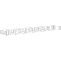Helloshop26 - Jardinière lit surélevé plantes fleurs jardin à gabion acier galvanisé 180 x 30 x 10 cm