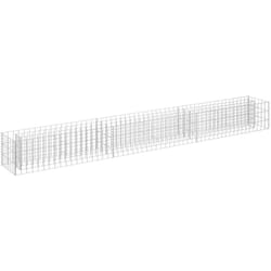 Helloshop26 - Jardinière lit surélevé plantes fleurs jardin à gabion 270 x 30 x 30 cm acier galvanisé