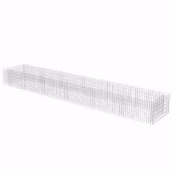 Jardiniere lit sureleve plantes fleurs jardina gabion acier galvanise 540 x 90 x 50 cm