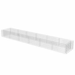 Jardiniere lit sureleve plantes fleurs jardina gabion acier galvanise 540 x 90 x 50 cm