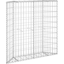 Helloshop26 - Jardinière lit surélevé plantes fleurs jardin à gabion en trapèze acier galvanisé 100 x 20 x 100 cm