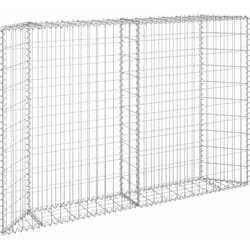 Helloshop26 - Jardinière lit surélevé plantes fleurs jardin à gabion en trapèze acier galvanisé 150 x 20 x 100 cm