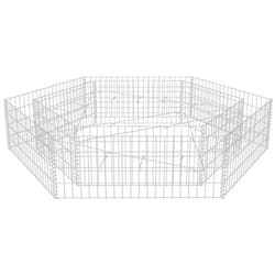 Jardinière lit surélevé plantes fleurs jardin à gabion hexagonale 200 x 173 x 40 cm