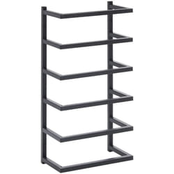 Helloshop26 - Porte-serviette portant standard échelle salle de bain 48 cm acier noir