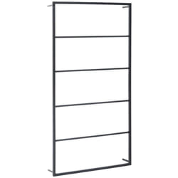 Helloshop26 - Porte-serviette salle de bain 116 cm acier noir