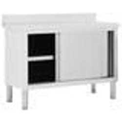 Table de travail avec portes coulissantes armoire de stockage de cuisine armoire de rangement restaurant hôtel cantine 120 x 50 x