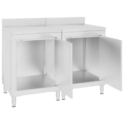 Table de travail avec armoire - Inox 120 x 60 cm