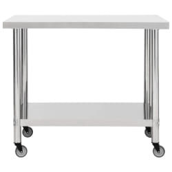 Table de travail professionnelle avec roues - 100x60x85 cm