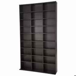 Armoire etagere rangement CD / DVD meuble de rangement pour 1 000 CDs MDF noir