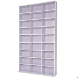 Armoire etagere rangement CD / DVD meuble de rangement pour 1 000 CDs MDF blanc/violet