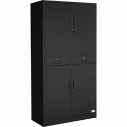 Armoire de Bureau comprenant 2 Compartiments (Niches) + 2 Tiroirs de Rangement. Cette Armoire de Rangement est livrée avec 3  ...