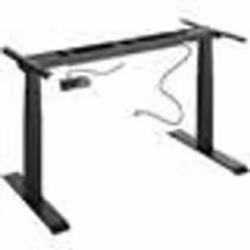 Bureau assis debout meuble acier (pietement) 3 fonctions 2 moteurs noir