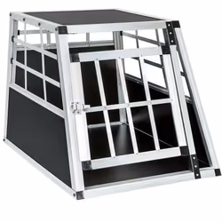 Des finitions soignées, des surfaces d’un entretien très aisé et le poids minime de cette cage de transport pour chien en fon ...