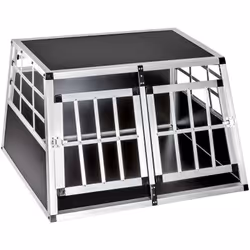 Des finitions soignées, des surfaces d’un entretien très aisé et le poids minime de cette cage de transport pour chien en fon ...