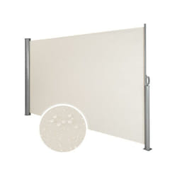 Helloshop26 - Auvent store latéral brise-vue abri soleil aluminium rétractable 160 x 300 cm beige