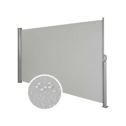 Helloshop26 - Auvent store latéral brise-vue abri soleil aluminium rétractable 160 x 300 cm gris