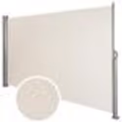 Auvent store lateral brise vue abri soleil aluminium retractable 200 x 300 cm beige