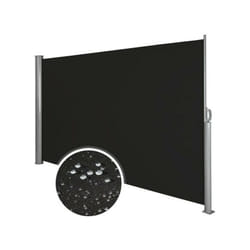 Helloshop26 - Auvent store latéral brise-vue abri soleil aluminium rétractable 200 x 300 cm noir