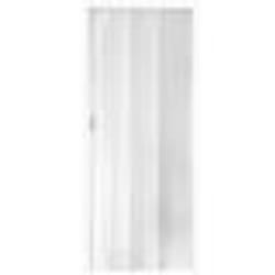 Porte accordeon pliante PVC salle de bain extensible coulissante largeur 80 cm blanc