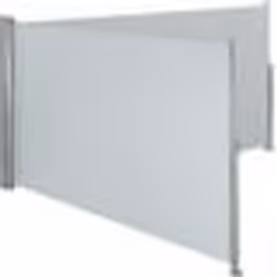 Auvent store latéral - Helloshop26 - Paravent rétractable - Gris - 200 x 600 cm - 220 g/m²