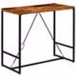 Table haute mange debout bar bistrot bois recycle solide 120 cm