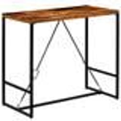 Table haute mange debout bar bistrot bois recycle solide 120 cm