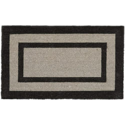 Helloshop26 - Paillasson tapis de sol porte d'entrée essuie-pieds long fibres de coco tapis gris