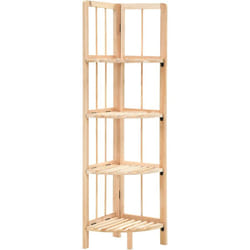 Helloshop26 - tagère design d'angle pratique bois de cèdre 110 cm