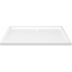 Helloshop26 - Receveur de douche base de douche bac de douche salle de bain toilette salle d'eau maison intérieur rectangulaire abs 70 x 100 cm blanc