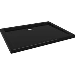 Receveur de douche base de douche bac de douche salle de bain toilette salle d'eau maison intérieur rectangulaire 80x100 cm abs noir