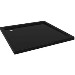 Receveur de douche base de douche bac de douche salle de bain toilette salle d'eau cabine de douche maison intérieur carré abs noir 90x90 cm