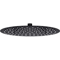 Pomme de douche pluie pulvérisateur pommeau de douche tête de douchette accessoire de salle de bain acier inoxydable 30 cm ronde noir