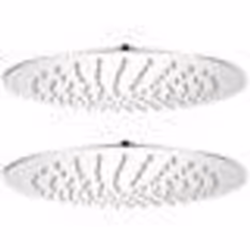 Lot de 2 pommes de douche plongeante diametre 25 cm acier inoxydable