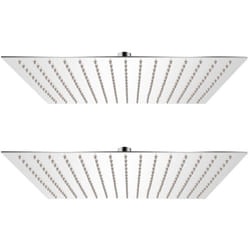 Lot de 2 pommes de douche plongeante carré 40x40 cm acier inoxydable