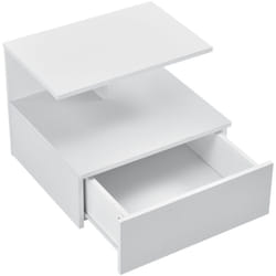 Table de chevet nuit armoire murale avec tiroir rangement 40 cm blanc