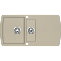 Vier de cuisine double lavabo 96 x 50 cm granit beige