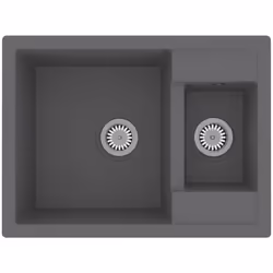 Cet évier de cuisine en granit est un supplément intemporel à la décoration de votre cuisine. Il dispose d’un lavabo extra-pr ...