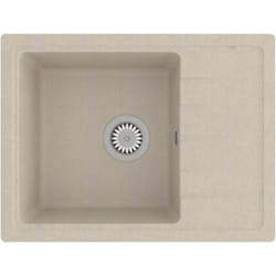 Vier de cuisine avec trou de trop-plein 58 x 44 cm granit beige